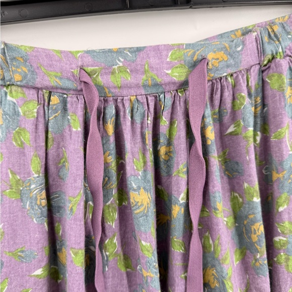 Natural Life Womens Wide Leg Linen Blend Palazzo Pant Boho Floral Hippie Large - Picture 2 of 10